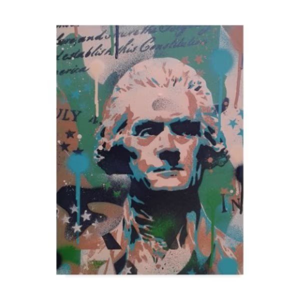 Abstract Graffiti 'Jefferson' Canvas Art, 18x24, Trademark Fine Art, Mfr#: ALI24291-C1824GG